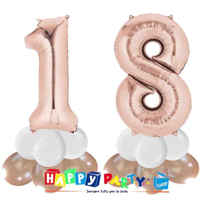 Composizione Centrotavola Palloncini 18 anni 30cm - immagine 2