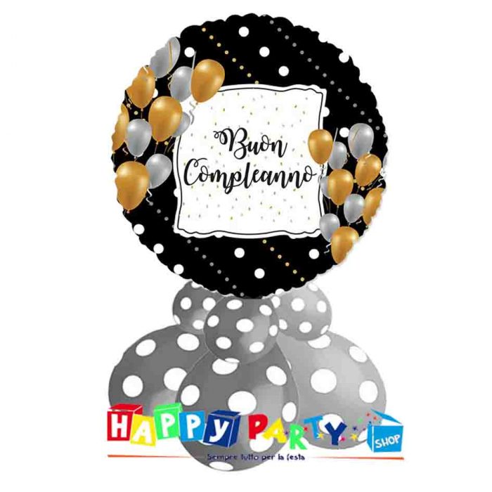 Composizione Centrotavola Palloncino Buon Compleanno