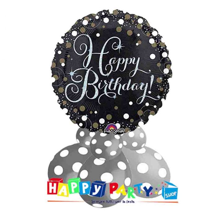 Composizione Centrotavola Palloncino Buon Compleanno - immagine 2