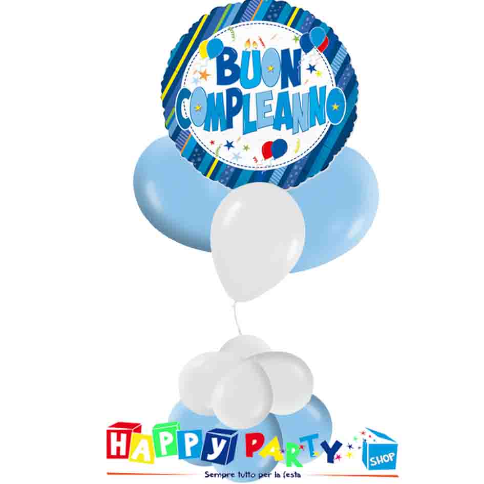 Composizione Palloncino Mylar 3 Palloncini ad elio Compleanno