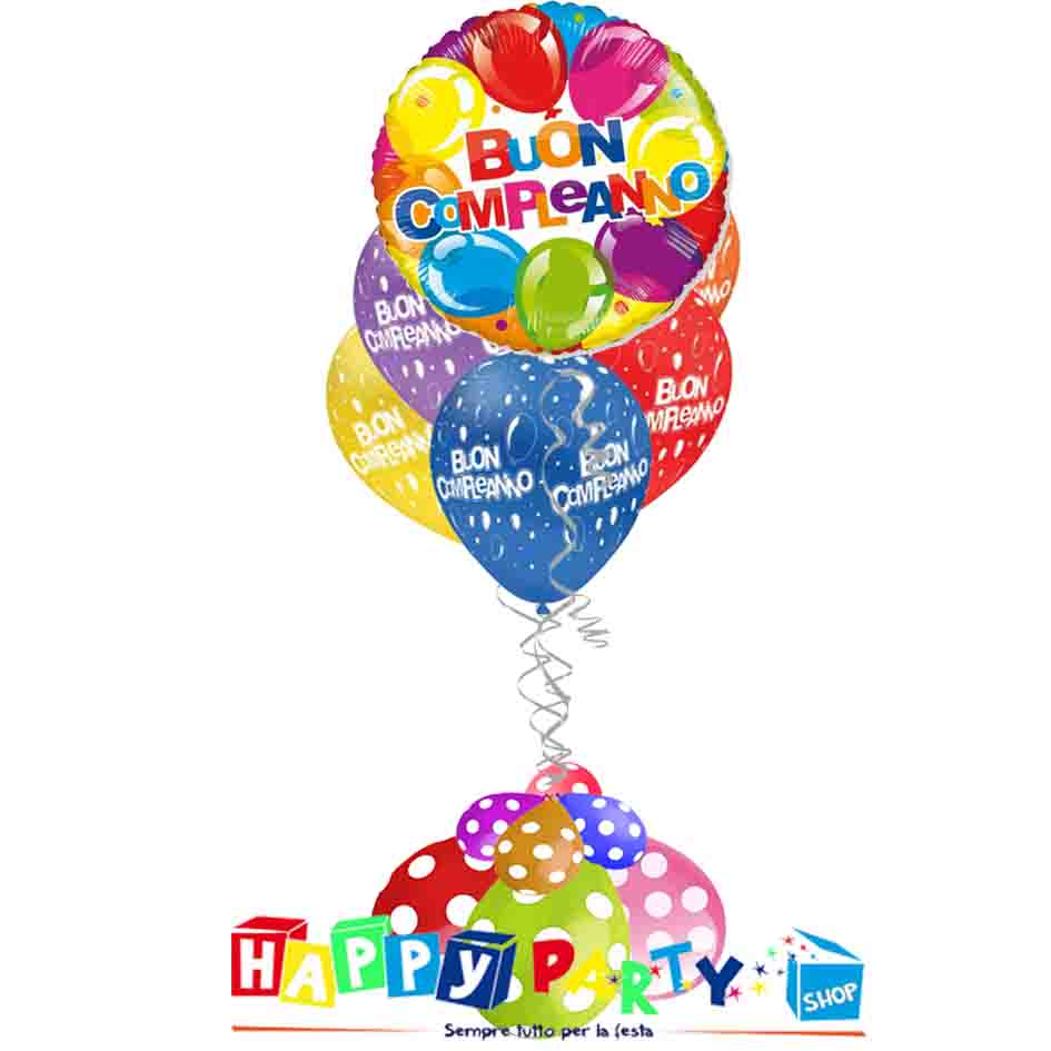 Composizione Palloncino Mylar 3 Palloncini ad elio Compleanno