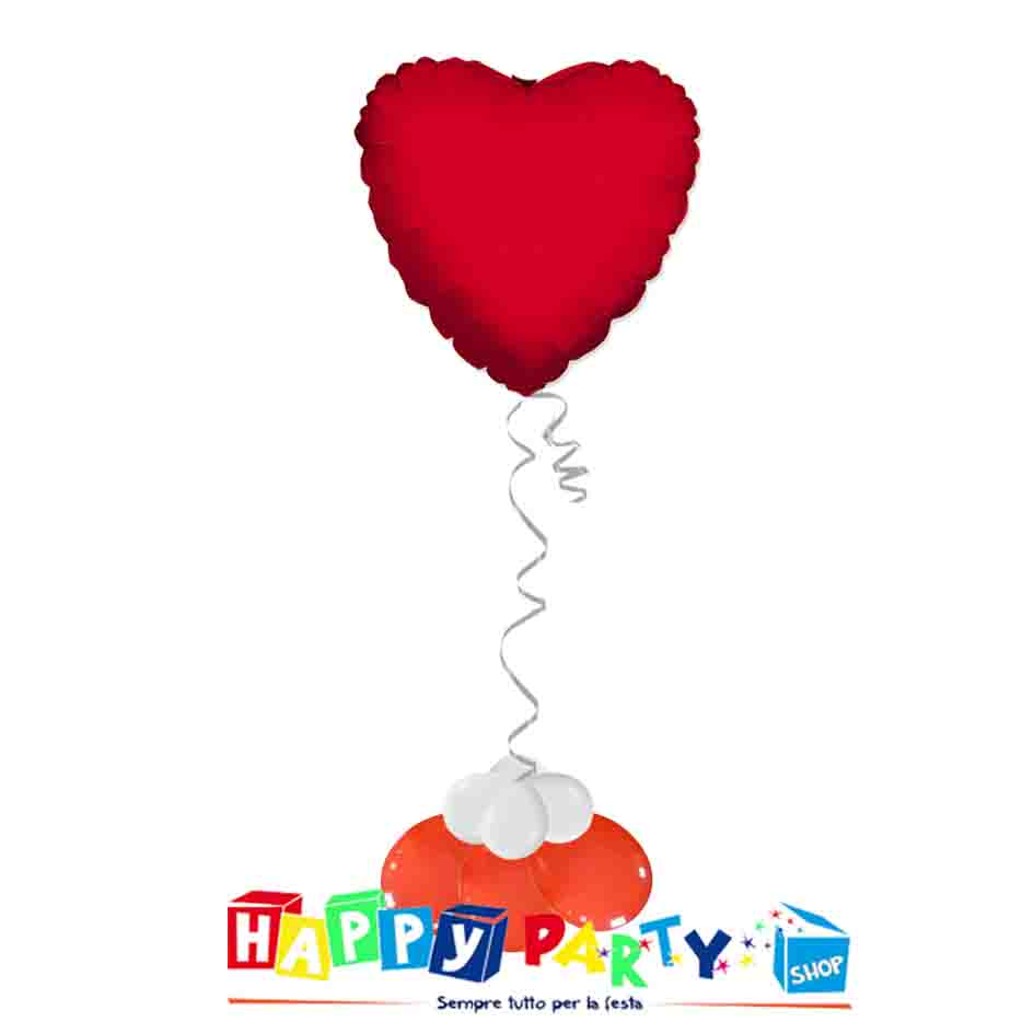 Composizione Palloncino Mylar Cuore rosso * Happy Party Shop *