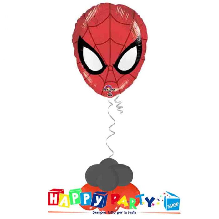 Composizione Palloncino Mylar Spiderman Testa