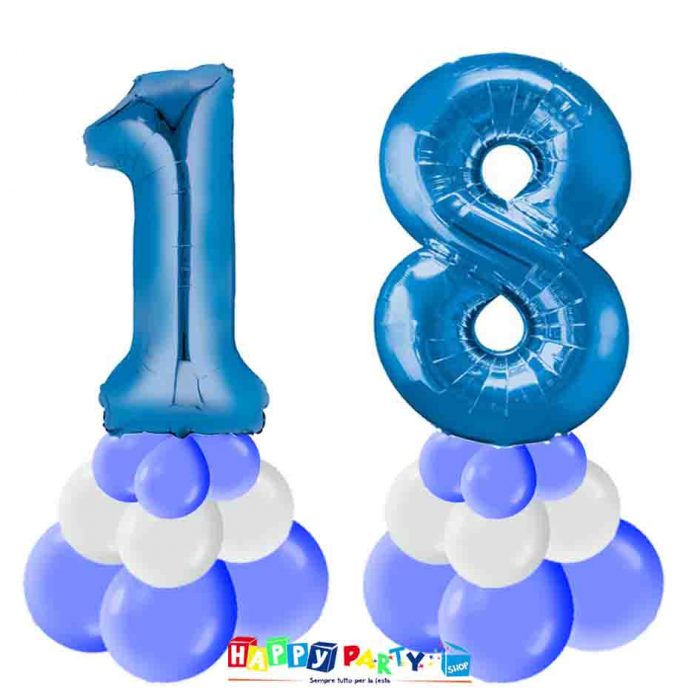 Composizione Centrotavola Palloncini 18 anni 30cm - immagine 5