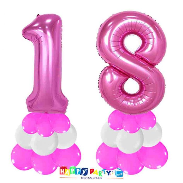 Composizione Centrotavola Palloncini 18 anni 30cm - immagine 7