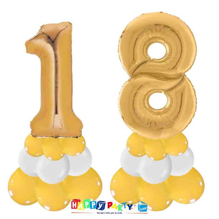 Composizione Centrotavola Palloncini 18 anni 30cm - immagine 9