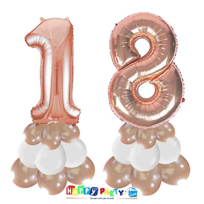 Composizione Centrotavola Palloncini 18 anni 30cm - immagine 8