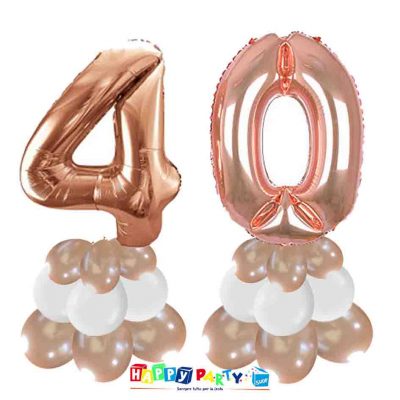 Composizione Palloncino Numero Grande 4 anni * Happy Party Shop *