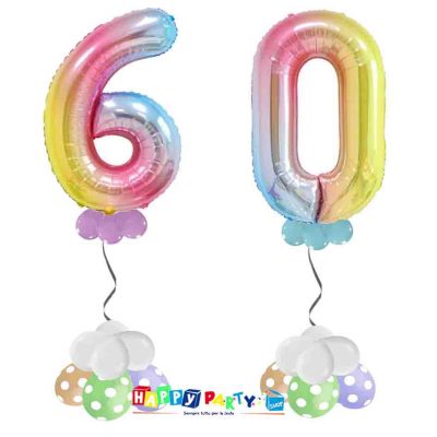 Composizione Palloncino Numero Grande 4 anni * Happy Party Shop *