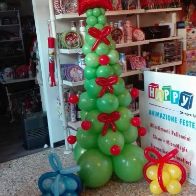 albero di natale palloncini happy party