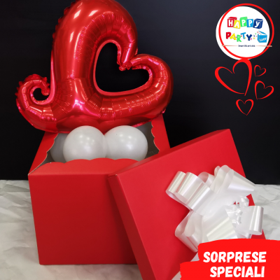 Composizione Palloncino Mylar Cuore rosso * Happy Party Shop *