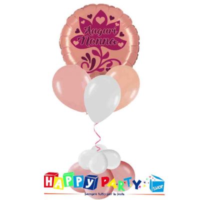 composizione 1 palloncino mylar e 3 lattice nonnaizione 1 palloncino mylar e 3 lattice nonna