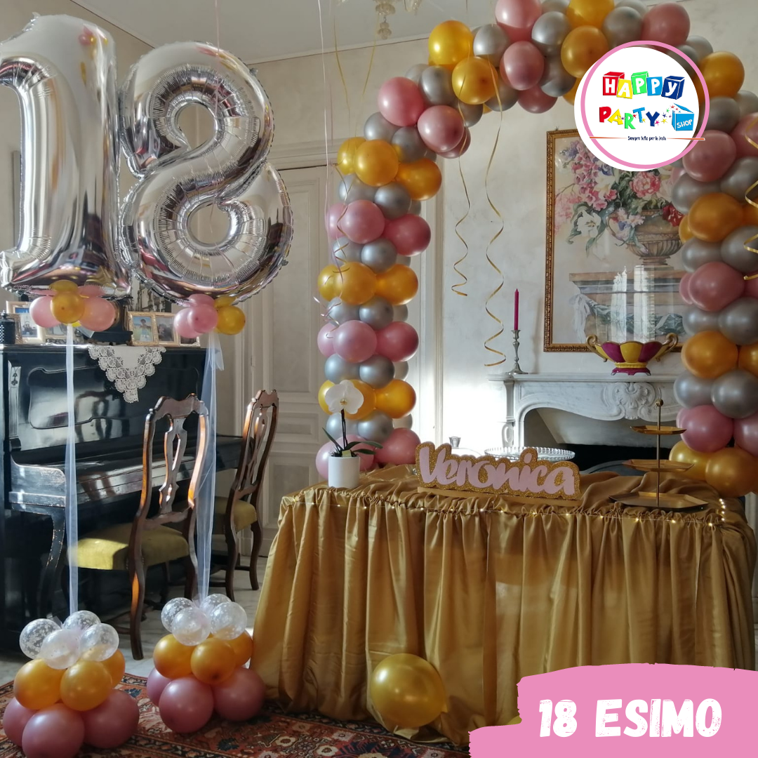 Allestimento special palloncini 18 anni evento unico *Happy Party Shop *