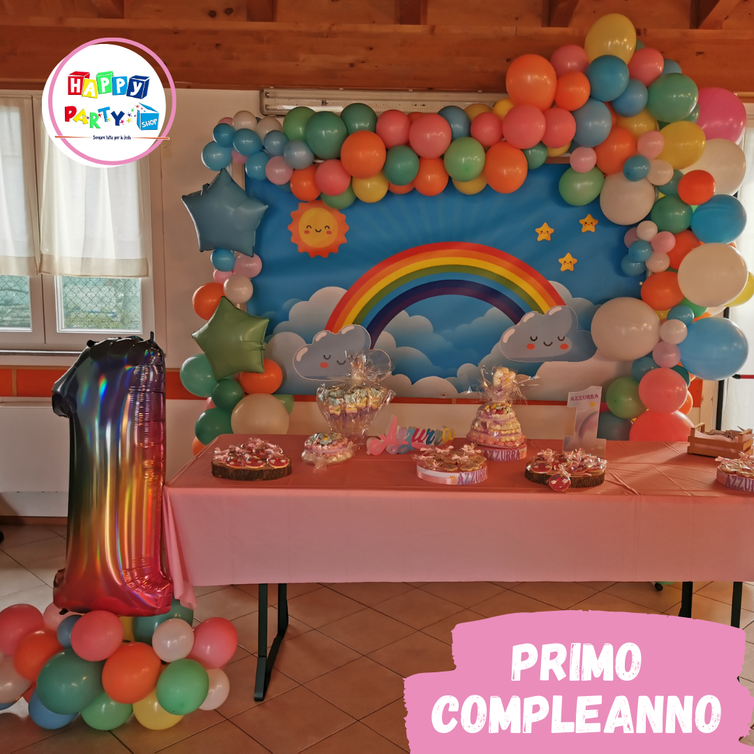 Festa Primo Compleanno Allestimenti di Palloncini * Happy Party Shop *