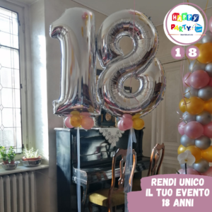 allestimento numeri 18 anni