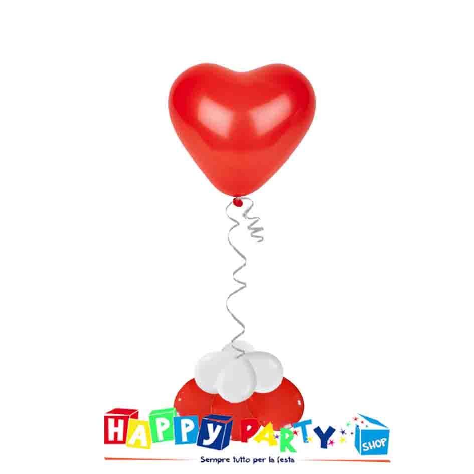 Composizione Palloncino lattice Cuore Rosso 28cm * Happy Party Shop *