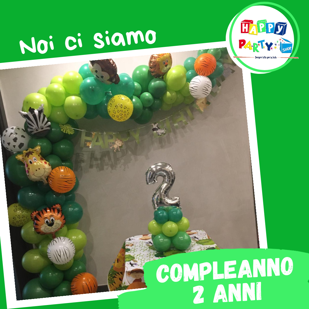 Allestimento special palloncini compleanno tema giungla