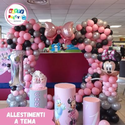 Allestimento special palloncini arco organico TEMA MINNIE