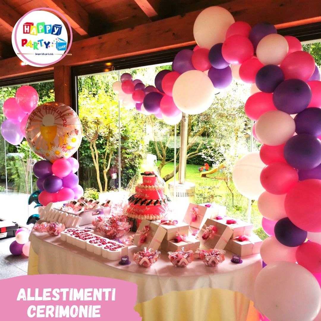 Allestimento special palloncini arco organico comunione