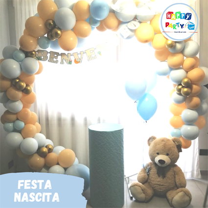 Allestimento Cerchio di palloncini nascita *Happy Party Shop *