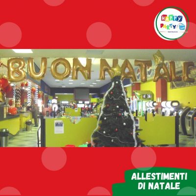 allestimenti palloncini scritta buon natale